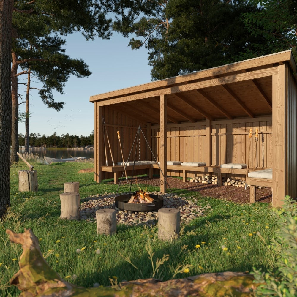 Plus Nordic bålhytte