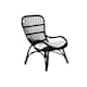 Venture Design Ella loungestol med skammel i sort flet med off-white hynde