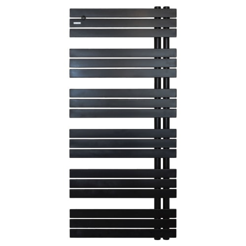 Kriss Stella håndklædetørrer i matsort 1312 x 600 mm Centermål 50 mm