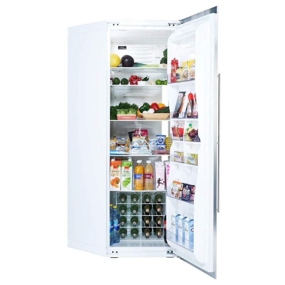 Norcool kølehjørne med rustfri dør til indbygning i køkken