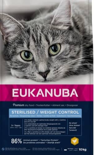 Eukanuba Sterilised/Weight Control 1+ Adult kattefoder 10 kg