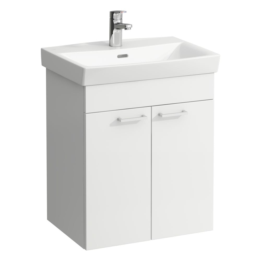 Laufen Pro N møbelpakke med 2 låger inkl. håndvask mat hvid 56 cm