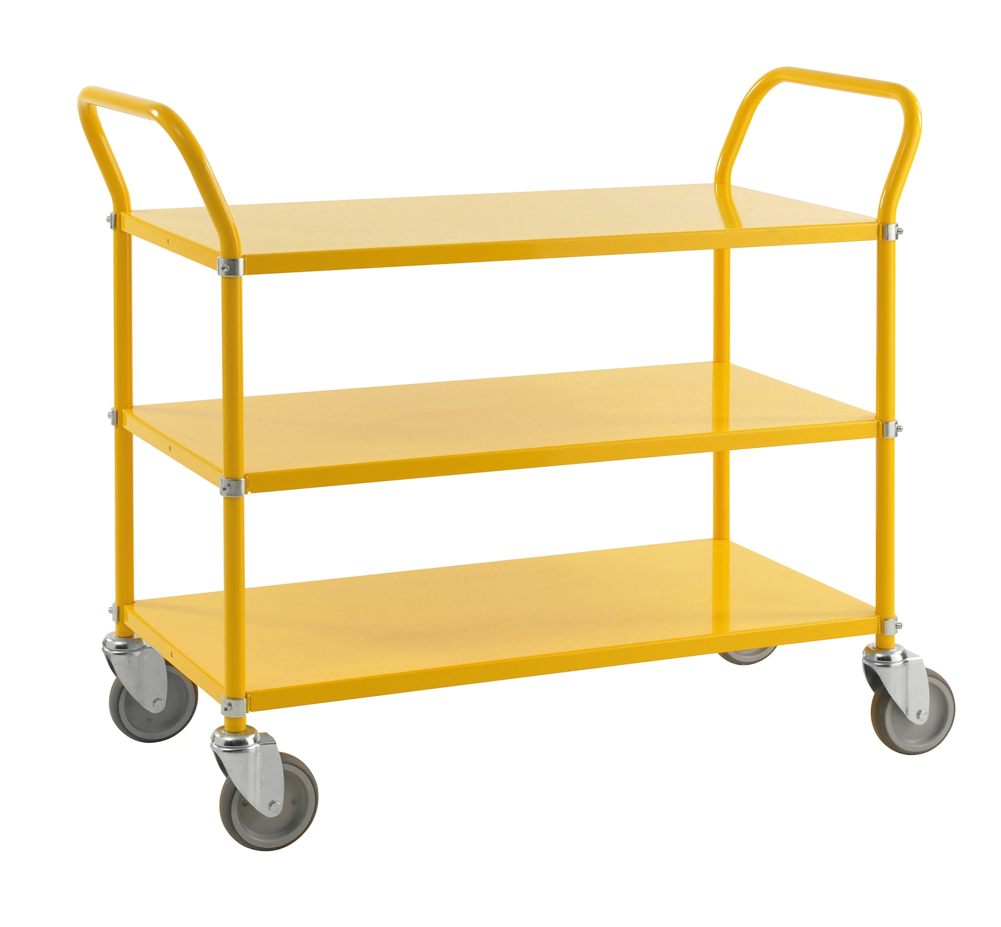 Kongamek 90 x 44 Gul vogn med 3 hylder i lys farve KM5106