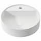 Lavabo Como Solid Surface Ø39 håndvask i hvid med hanehul