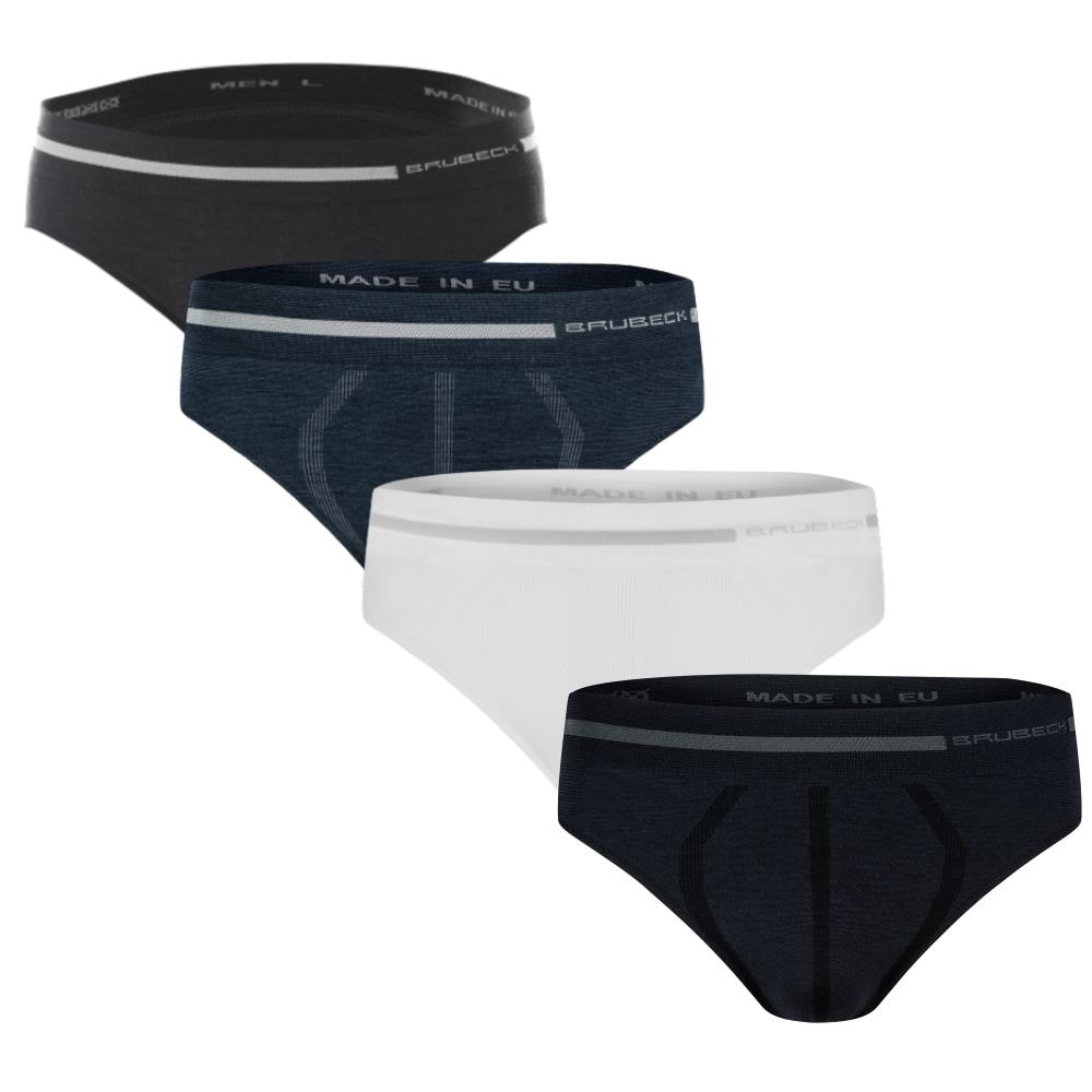 Brubeck underbukser merino uld herre marine BE10050 str. S