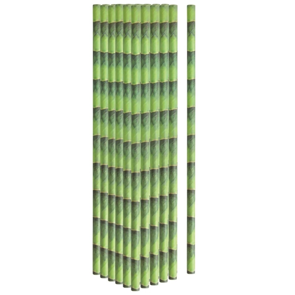 Esschert Design papirsugerør med bambusprint 24 stk.