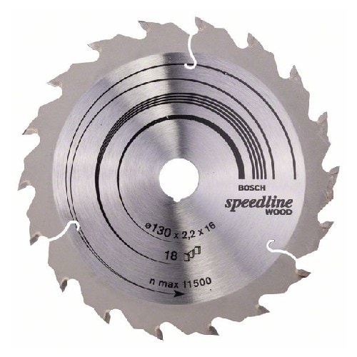 Bosch Speedline rundsavsklinge Ø130 x 16 mm til træ 18 tænder