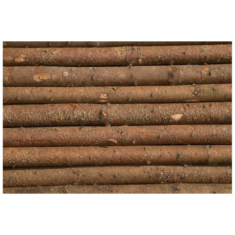 Frøslev Træ raftehegn 12M Ø5-7 cm granrafter 220 cm og Ø100 stolper