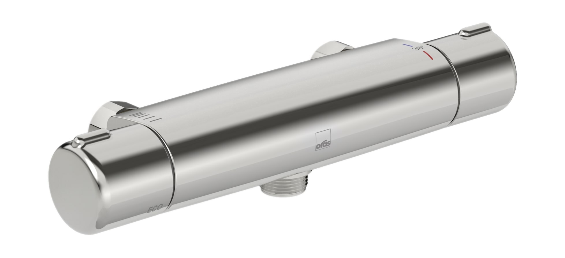 Oras Nova bruserarmatur i krom med termostat og 3/4" afgang