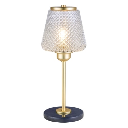 Halo Design Damn Fashionista Ø15 bordlampe klar/messing med marmorfod E27