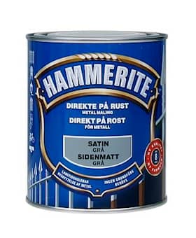 Hammerite satin effekt metalmaling i grå.Dåse med 750 ml.