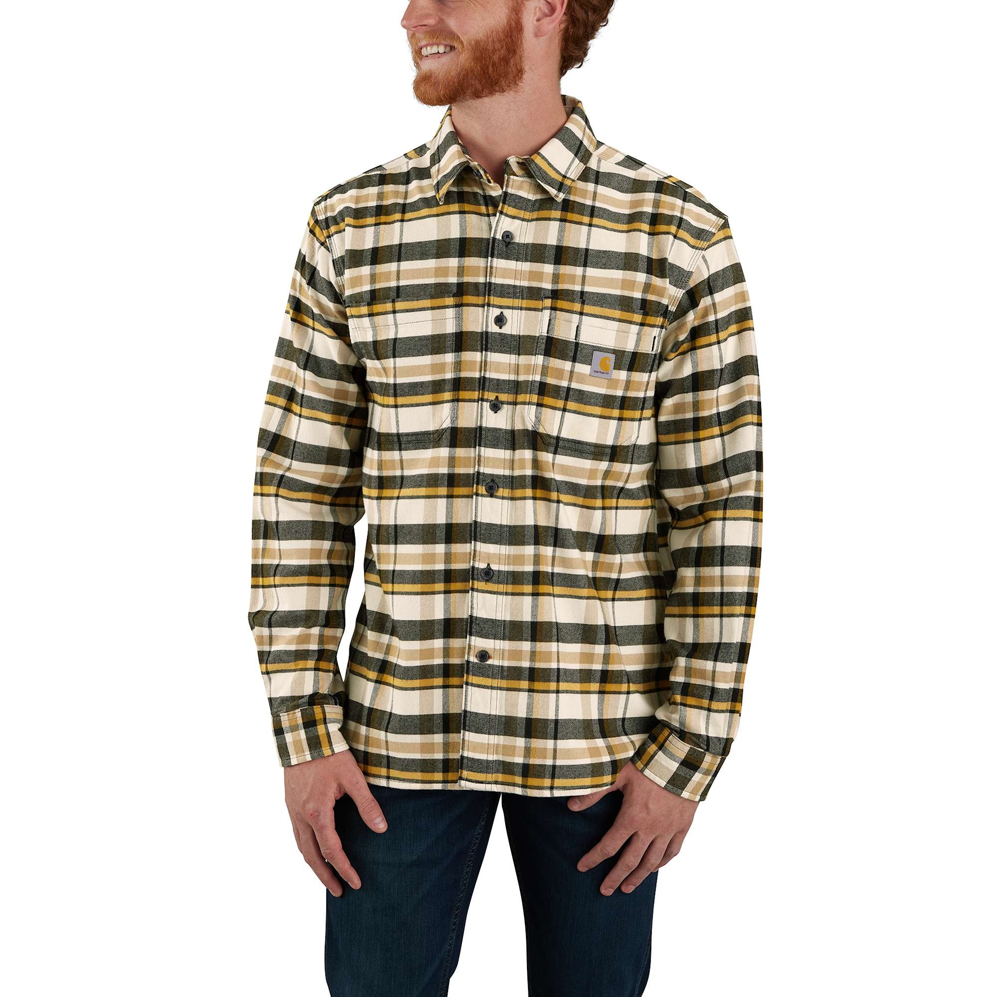 Carhartt plaid Flannelskjorte, Herre, Malt, XXL