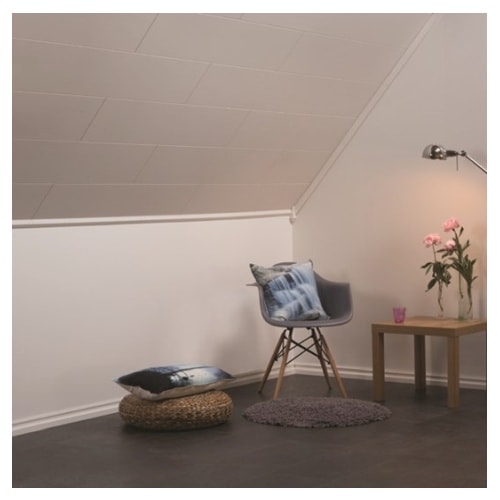 Huntonit Antik loftplade brilliant hvid 11 x 280 x 1200 mm pk à 1,34 m2