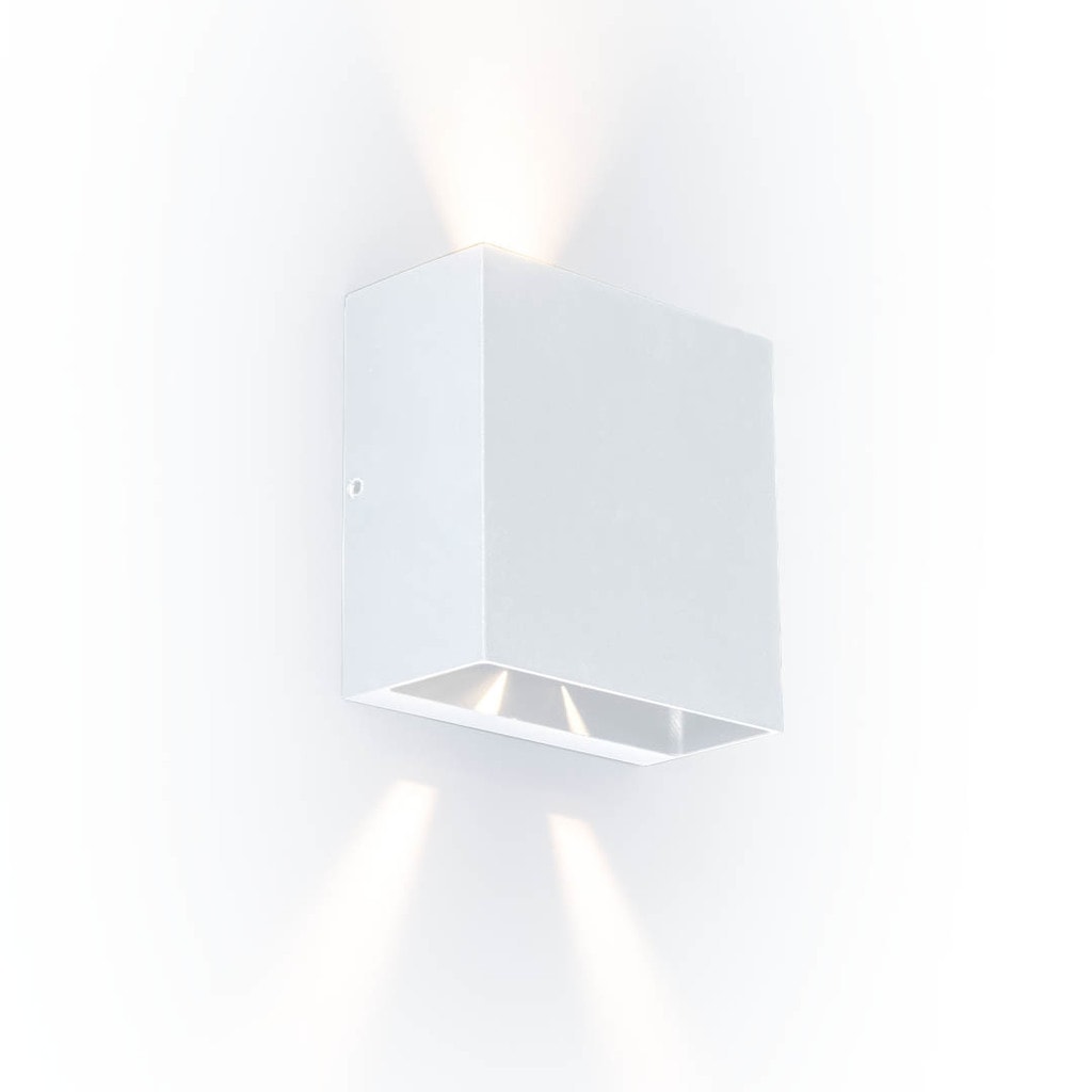 Lutec Genimi Beams LED væglampe up/down i mat sort/klar 11W IP54