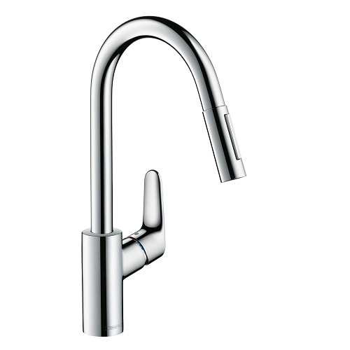 Hansgrohe Focus køkkenarmatur med høj tud og udtræk