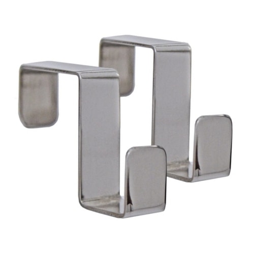Kriss firkantet S-krog i poleret stål til håndklædetørrer op til 20 mm 2 stk.