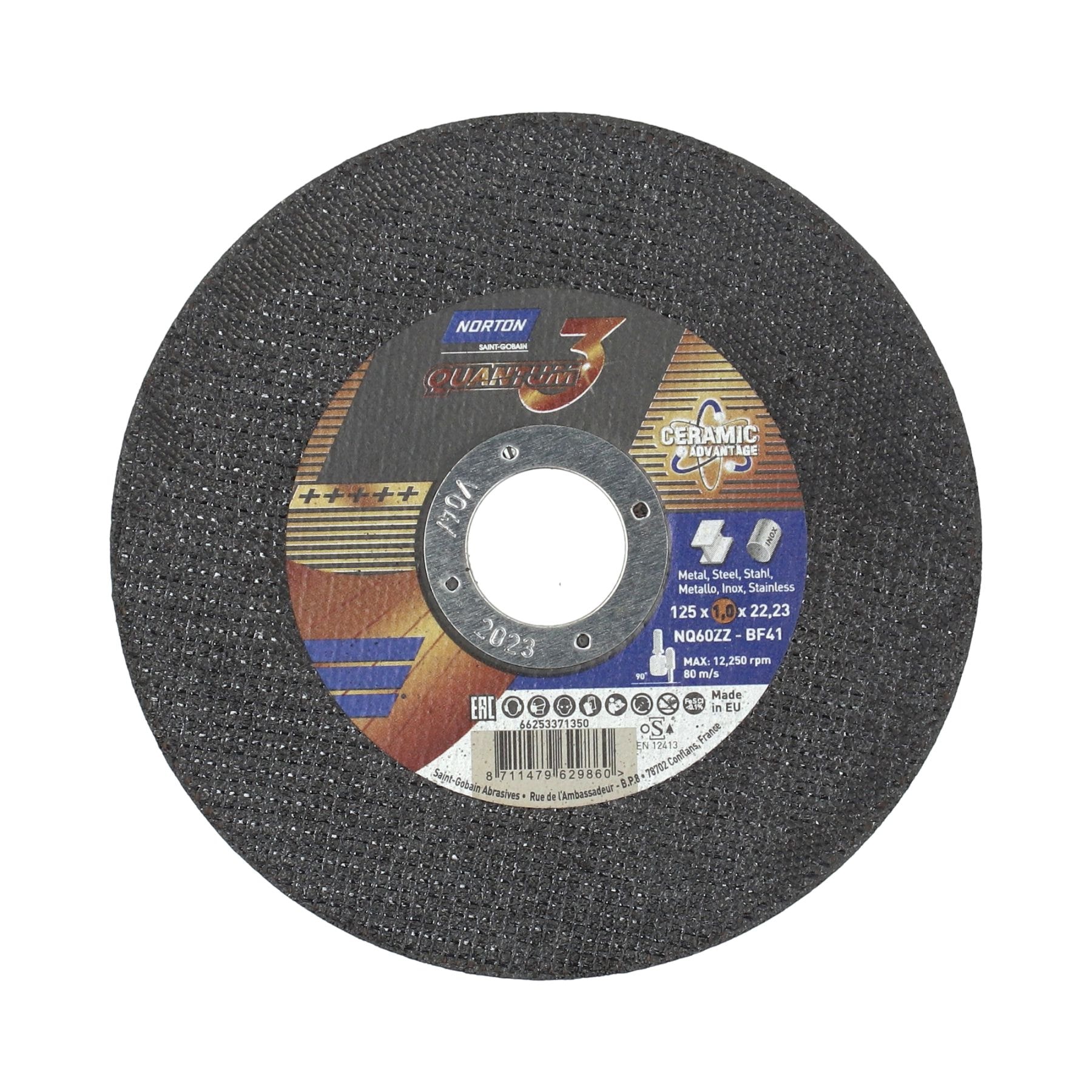 Norton Kapskive/Skæreskive Metal Quantum 125x1,0x22,23