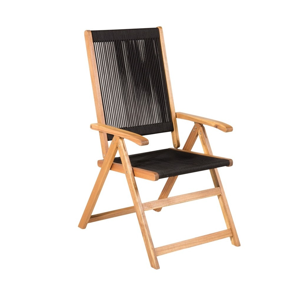 Venture Design Little John klapstol i akacie træ/sort reb