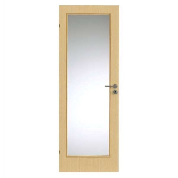 Swedoor Easy Nature GW1 40 mm, natur eg dør m. glas 62,5x194 cm (7x20)