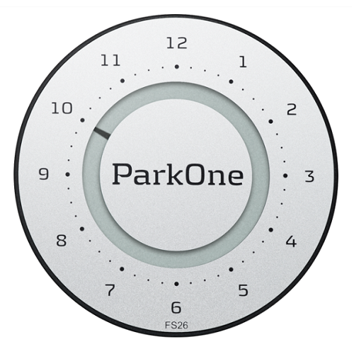 ParkOne 2 elektronisk p-skive titanium silver