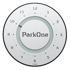 ParkOne 2 elektronisk p-skive titanium silver