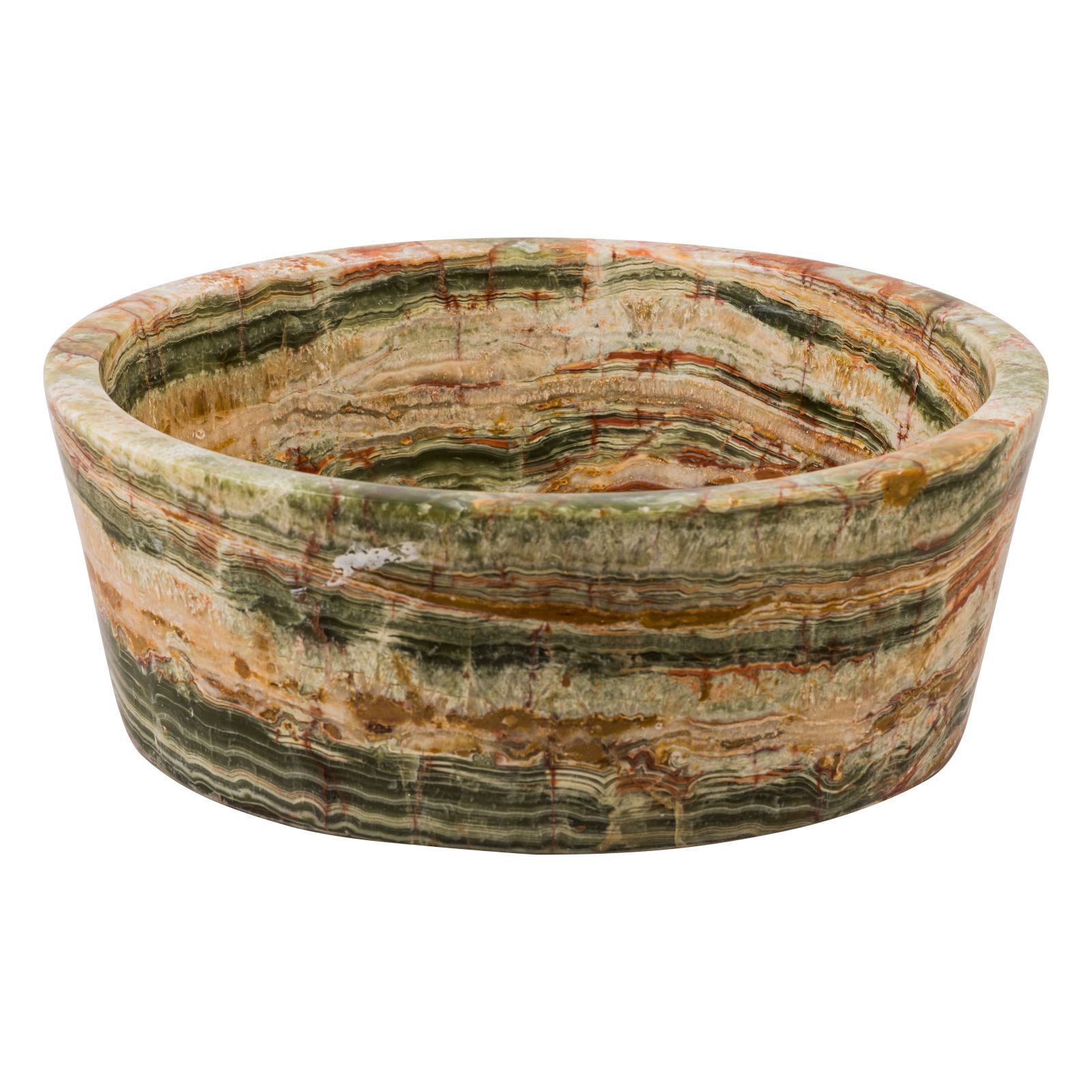 GemLook GL94 håndlavet vask i grøn onyx Ø40 cm