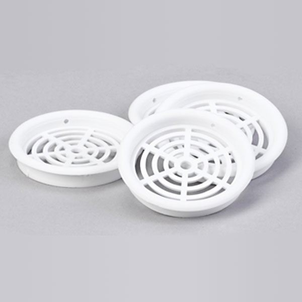 DUKA skabsrist type 61.1 hvid 43 mm. 4 stk/ps