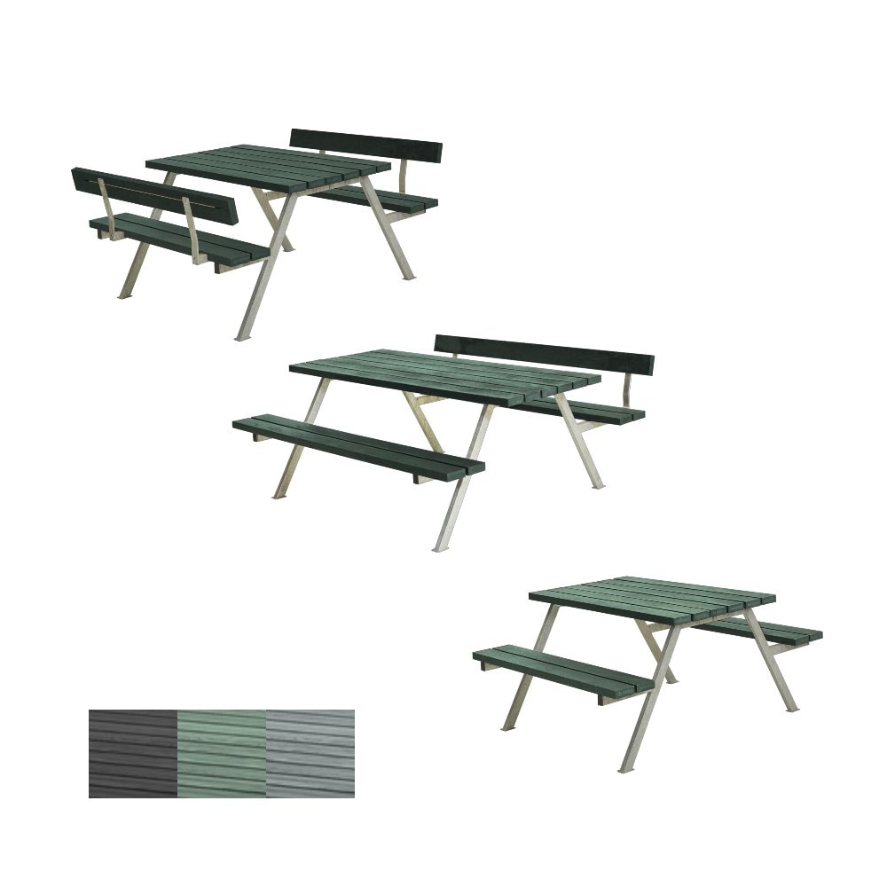 Plus Alpha bord/bænkesæt ReTex grøn 177 cm | Bord/bænkesæt | Havemøbler & Parasoller