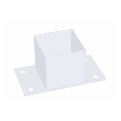 JABO stolpesko pulverlakeret hvid 96 x 96 x 150 mm