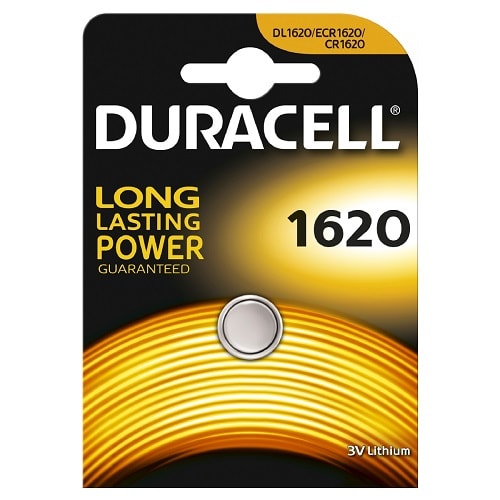 Duracell electronics batteri knapcelle CR1620.Pakke med 1 stk.