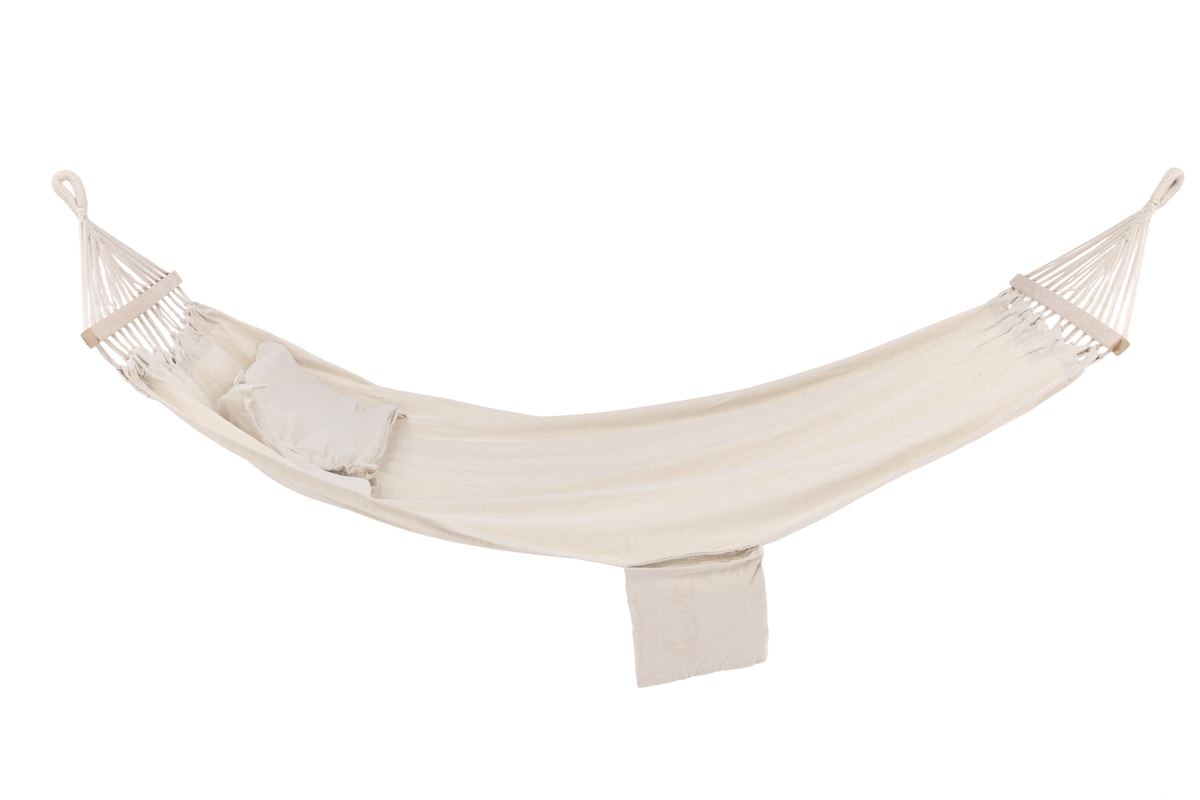 Venture Design Anini hængekøje i træ/hvid tekstil 150 x 300 cm