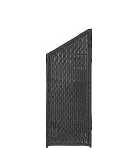 Plus Trend skråelement i sort polyrattan flet55 x 140/110 cm 16411-1