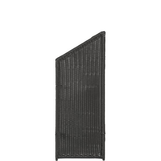 Plus Trend skråelement i sort polyrattan flet55 x 140/110 cm 16411-1