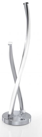 Paul Neuhaus Polina LED bordlampe børstet stål dæmpbar H48,5 cm