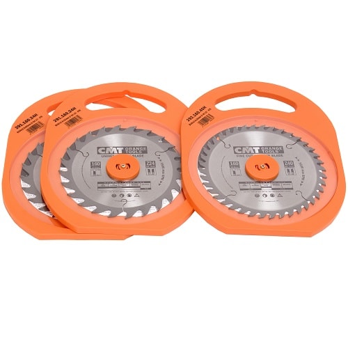 CMT rundsavsklingesæt 216 x 30 mm. m/24/48/64 Wtænder. Sæt med 3 stk. klinger