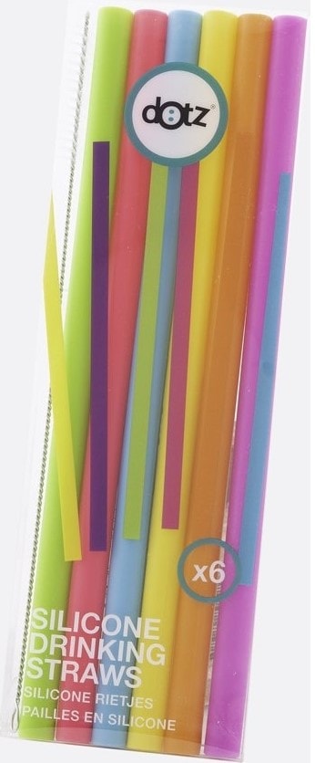 Dotz sugerør silikone Ø12 mm 6 stk.