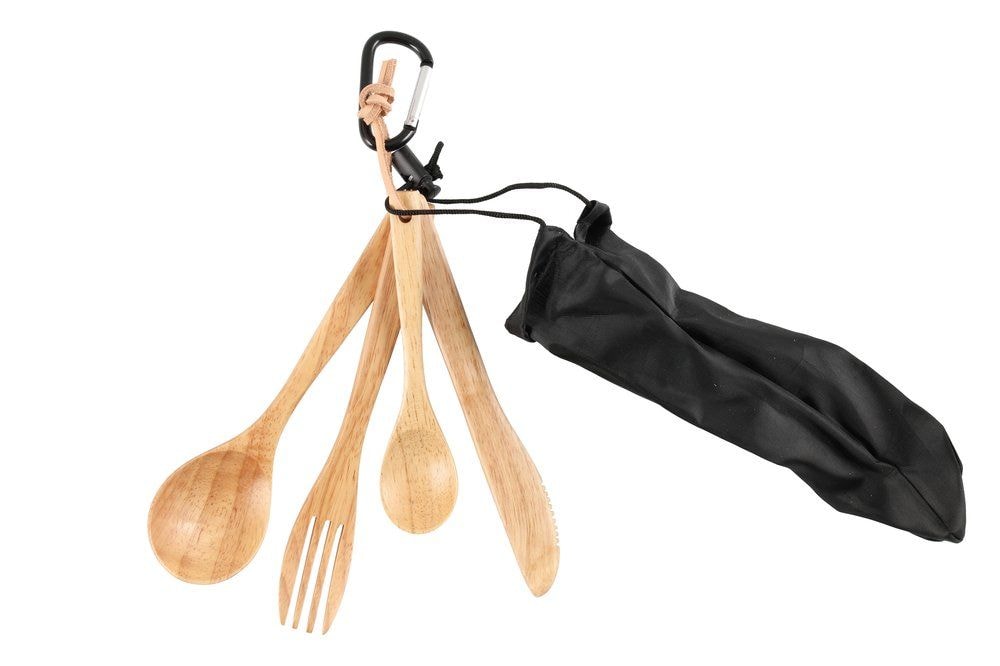 Atom Camping bestiksæt i træ