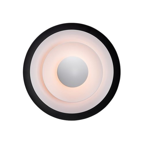 Belid Diablo væglampe i mat sort og blank rød Ø30 cm G9 LED