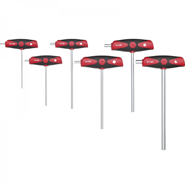 Wiha stiftnøglesæt tværgreb med 6 dele