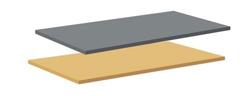 Hafa Eden bordplade i grå laminat 1210 x 465 mm