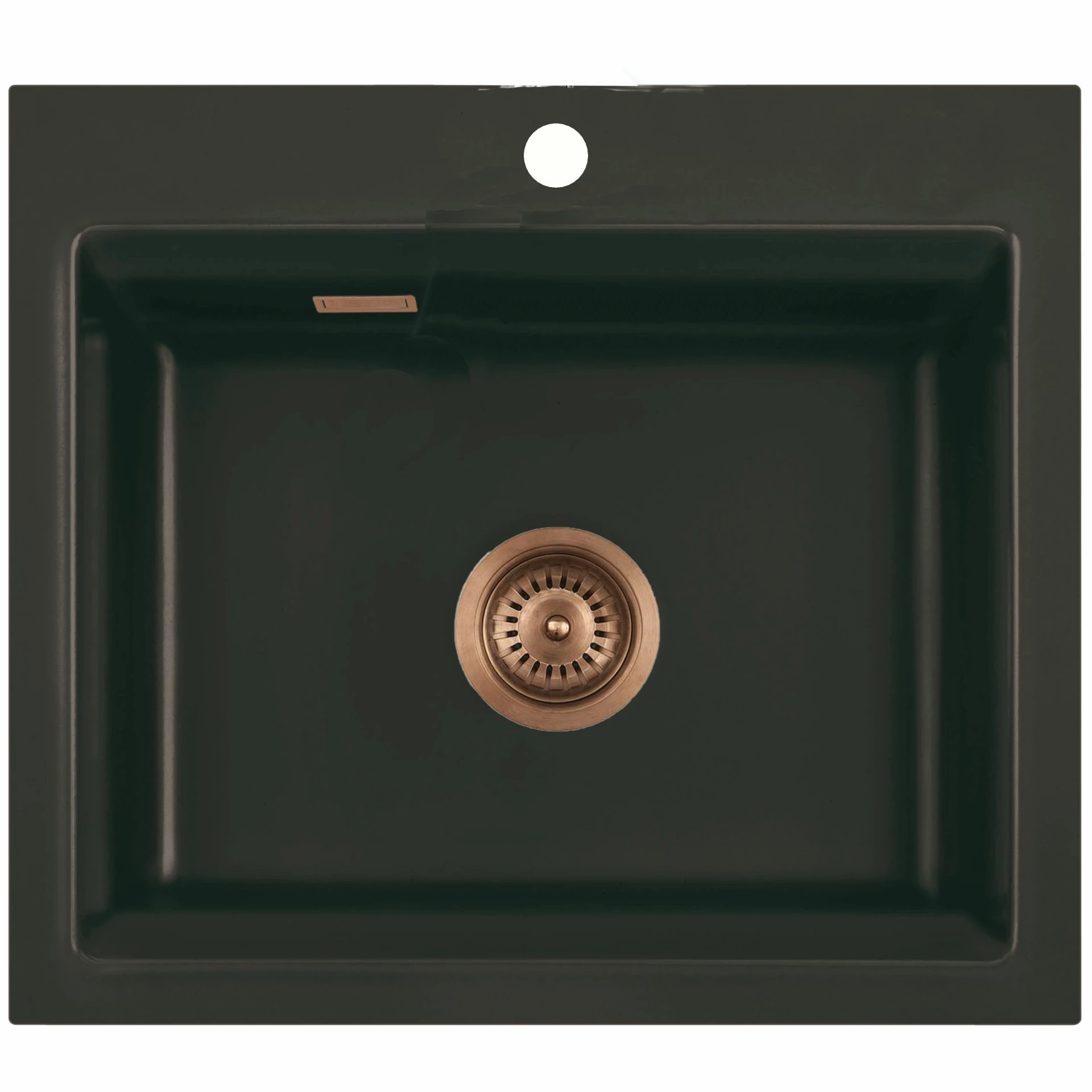 Lavabo Kara 57 køkkenvask matsort keramik/krom afløb 575 x 510 x 200 mm