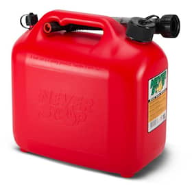 Never Stop brændstofsdunk i rød plast 10 liter