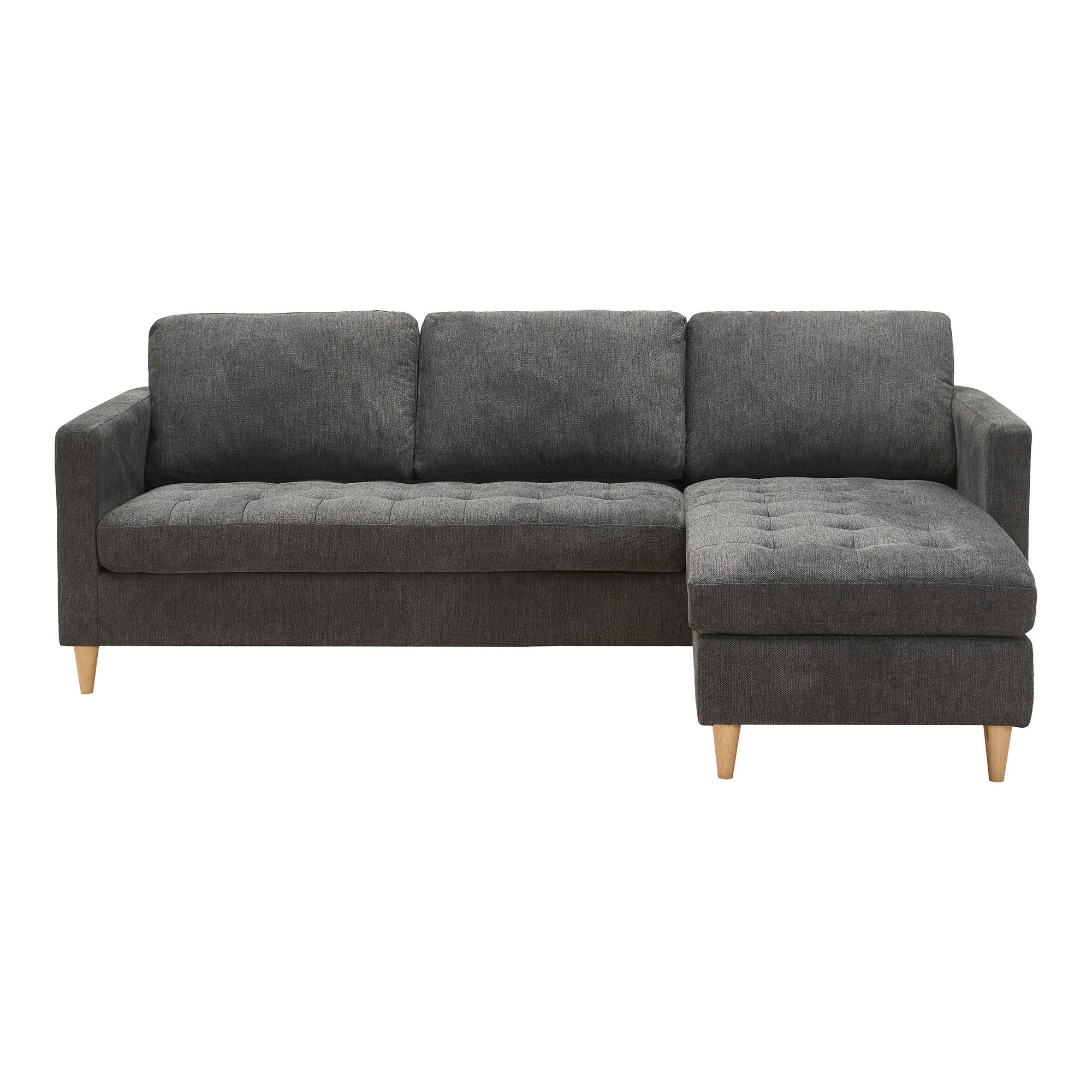 House Nordic Firenze sofa i mørkegrå/natur træben HN1045