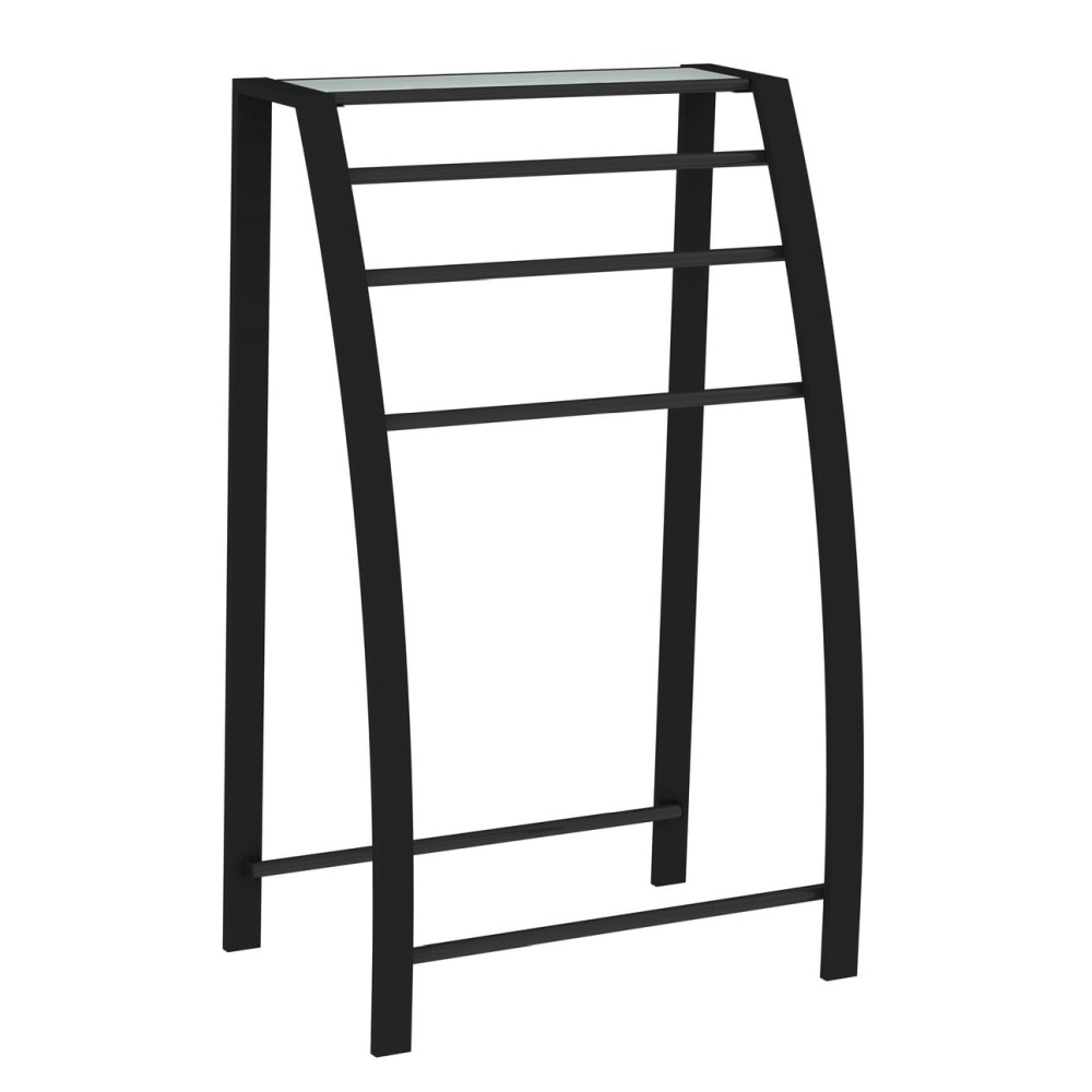 Allibert Loft Game fritstående håndklædeholder i matsort H90 cm