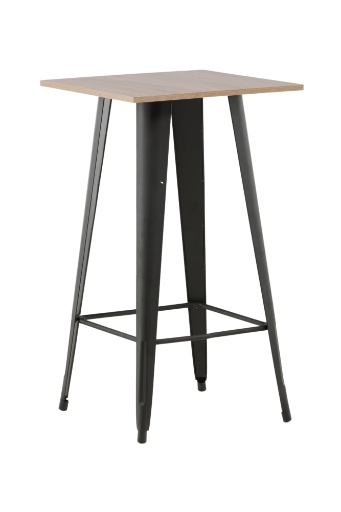 Venture Design Tempe barbord i sort/natur MDF 60 x 60 x H105 cm