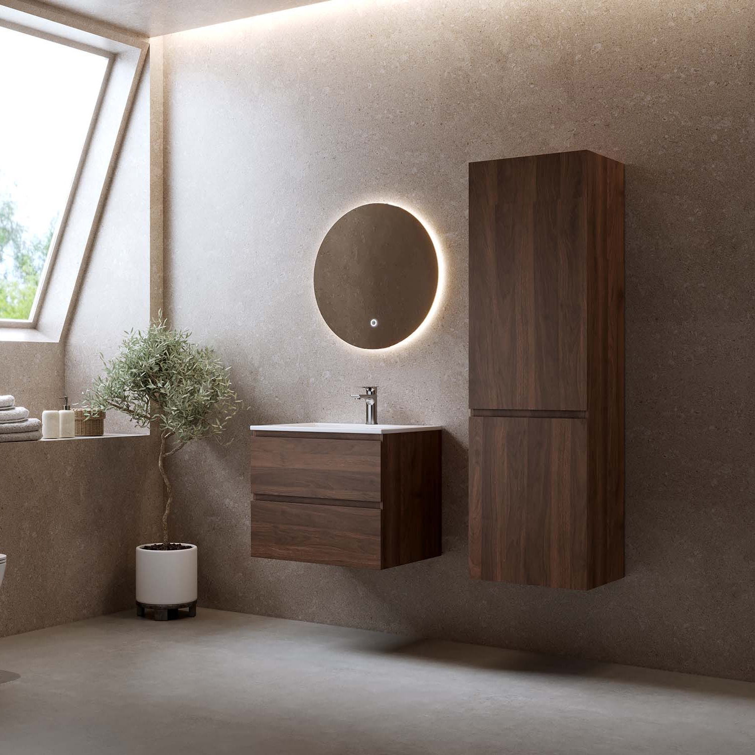 Bathlife Eufori højskab i valnød