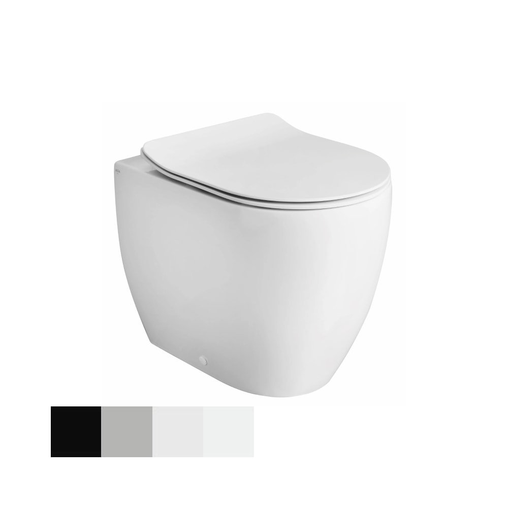 Lavabo Glomp Rimless BTW gulvstående toilet i matsort uden cisterne