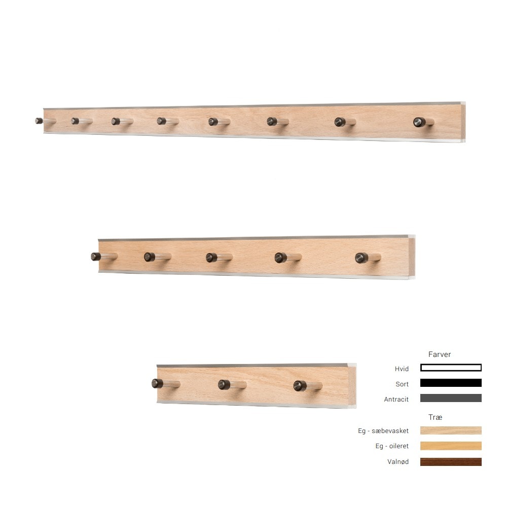 Hoigaard KR-33 / KR-35 / KR-38 knagerække 3-8 knager
