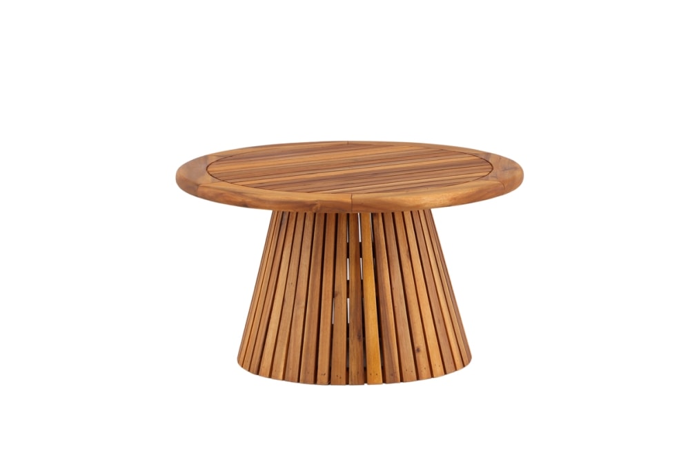 Venture Design Lumpur sofabord i teaklook Ø70 x H40 cm
