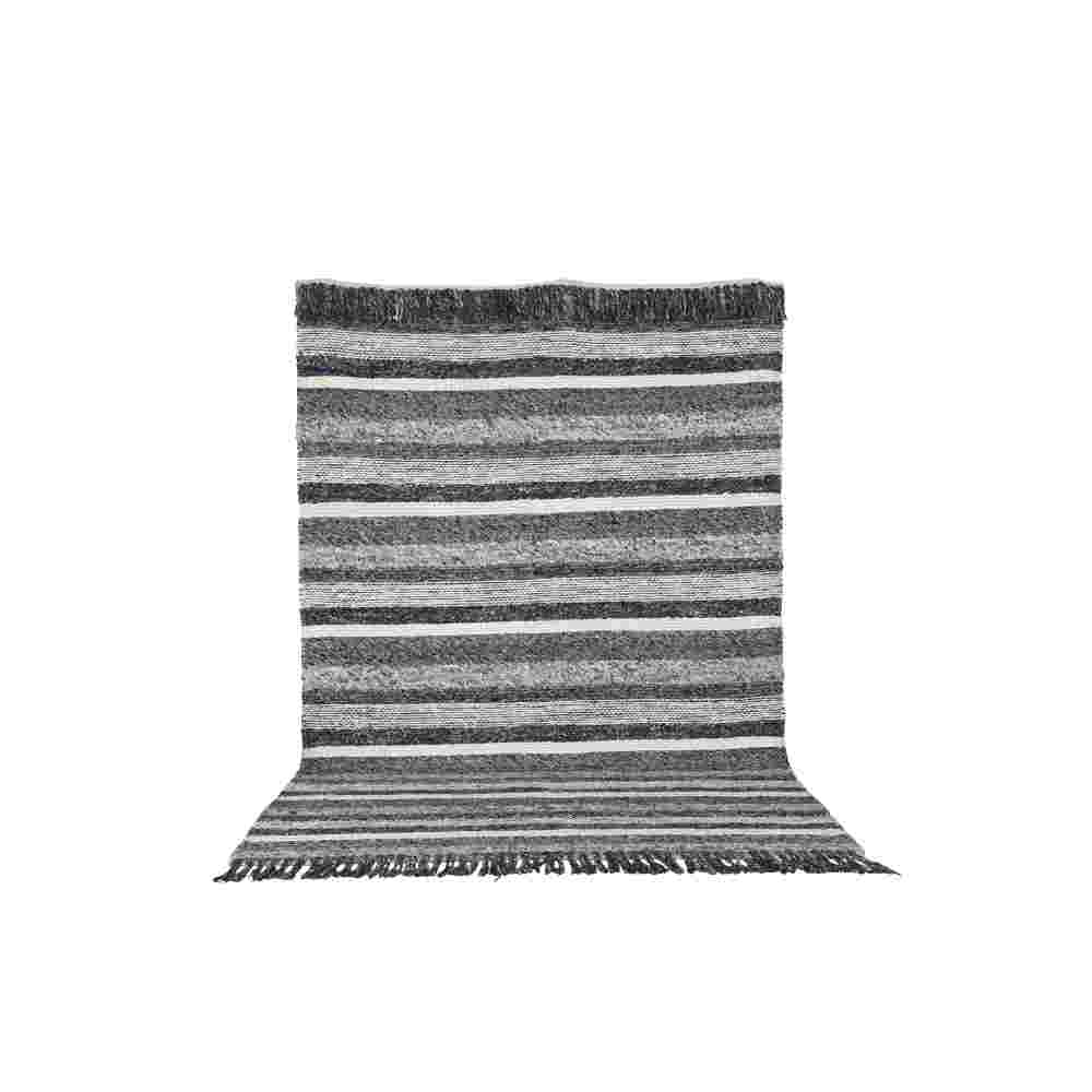 Venture Design Agra tæppe i marineblå og beige uld